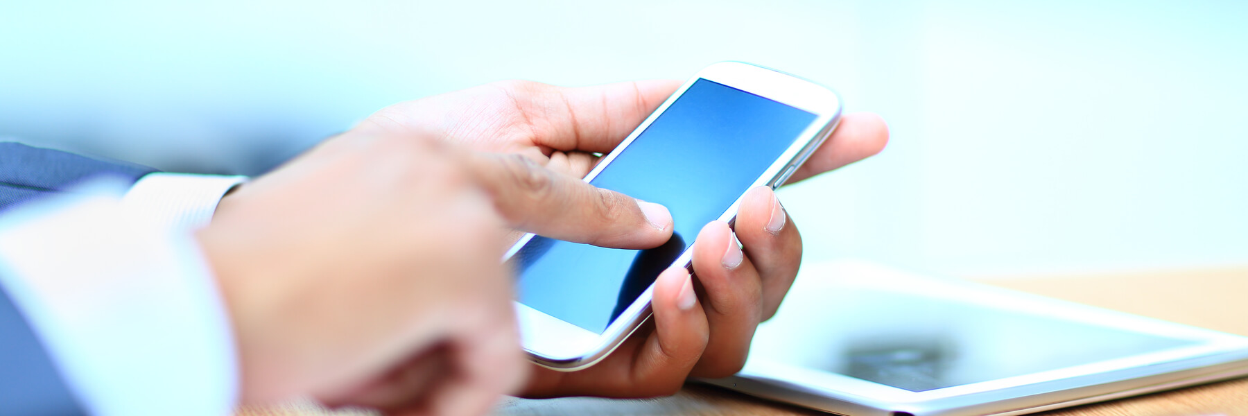 businessman working with modern devices, digital tablet