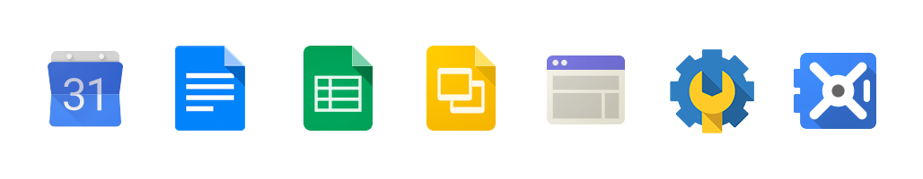 Google products logo icons, all Google product icons